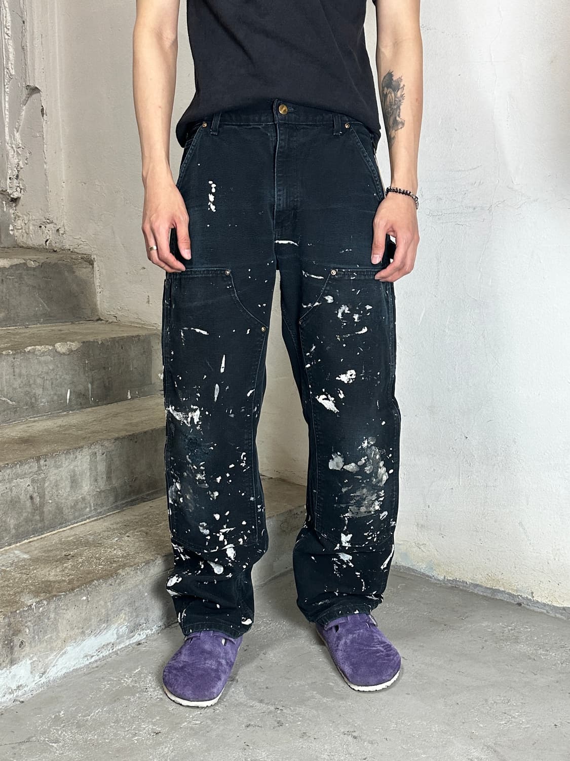 OG USA Made 칼하트 더블니 블랙 칼하트 B01 썩블니 상품이미지3