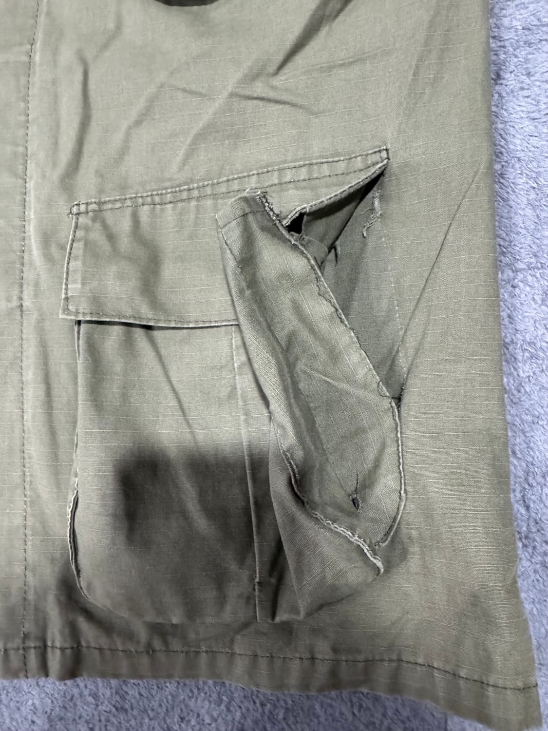 60s 오리지널 미군 정글 퍼티그 자켓 4세대 립스탑 상품이미지3