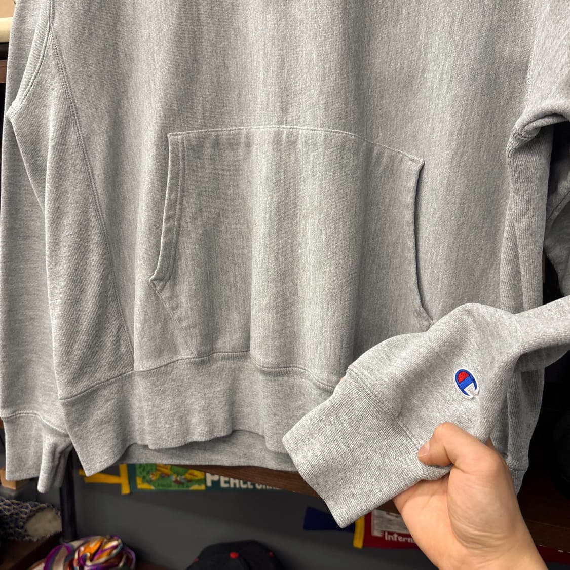 00s 챔피온 리버스위브 스몰로고 헤비코튼 후드티 N1218 상품이미지4