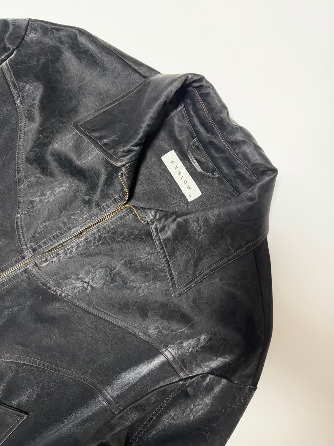 비슬로우 레더 자켓 상품이미지2