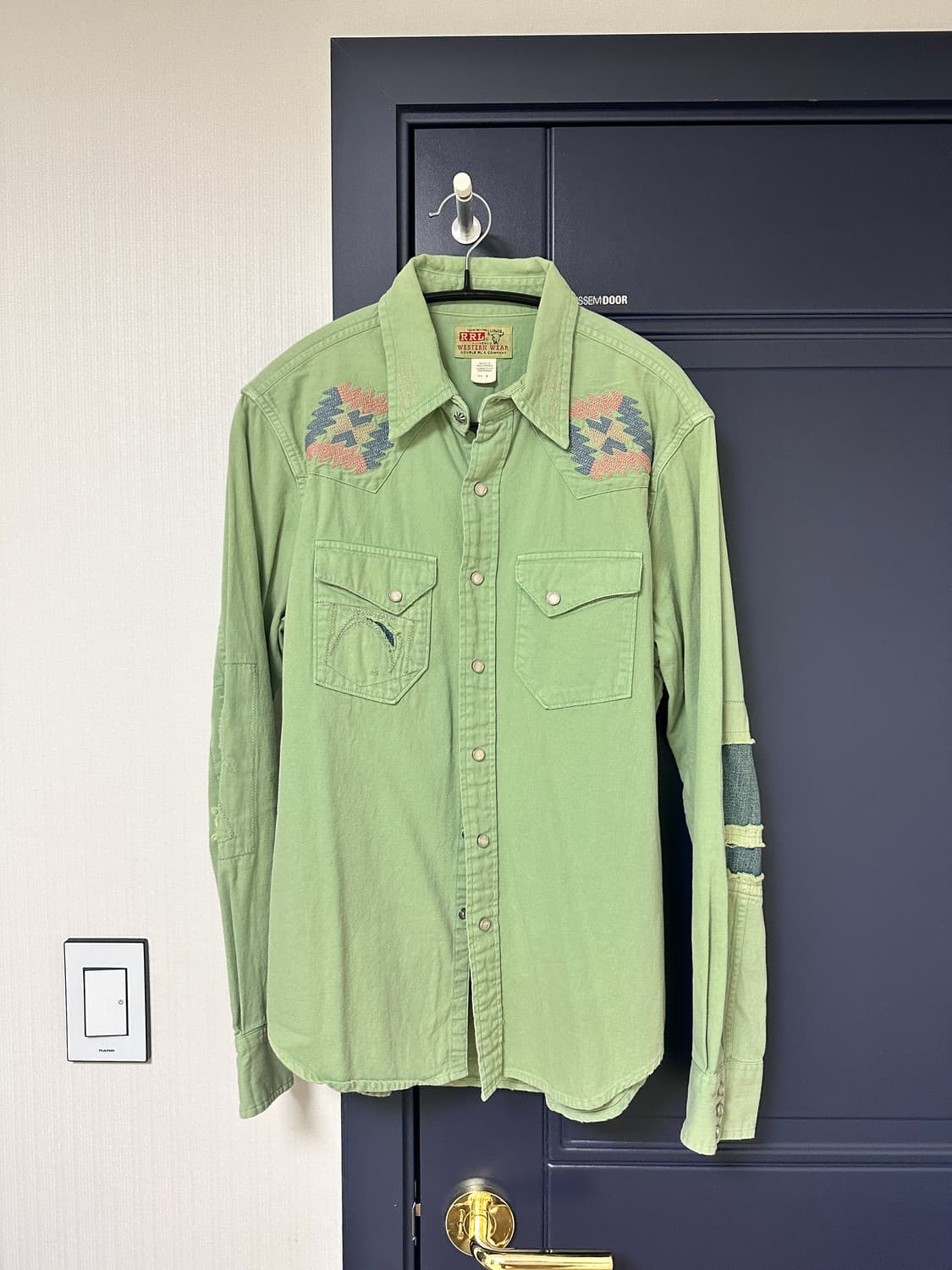 RRL 자수 웨스턴 셔츠 M 상품이미지3