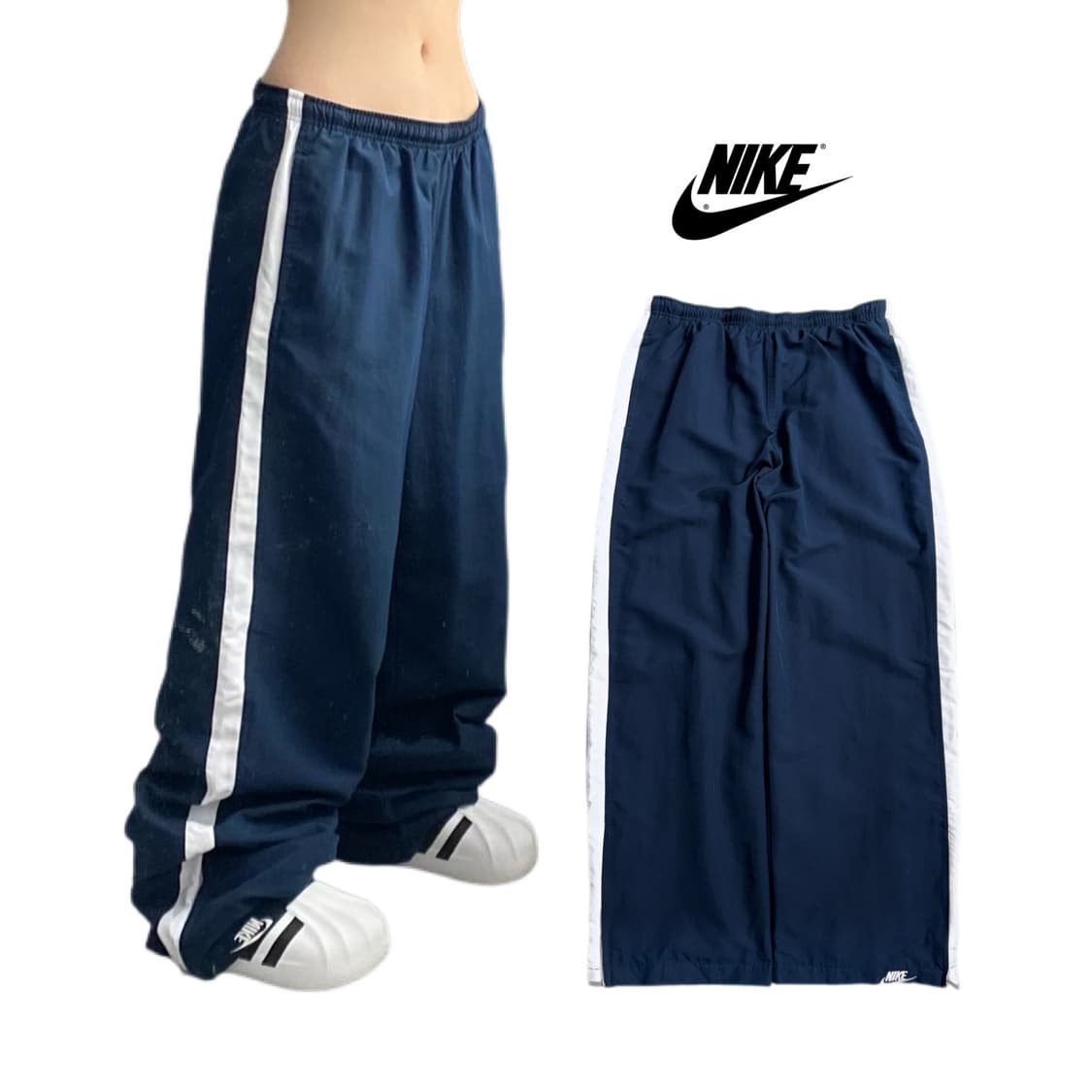 나이키 00s 올드스쿨 와이드 바람막이 트랙팬츠 상품이미지1