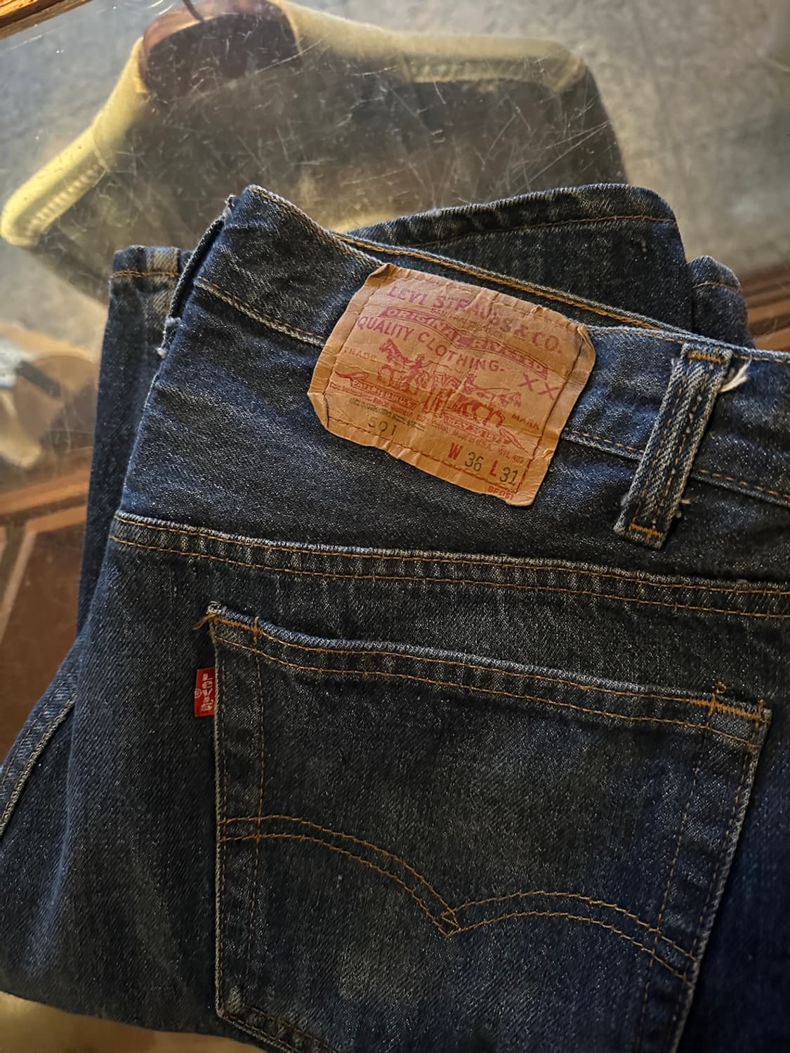 80s USA 빈티지 리바이스 501 0000 데님 팬츠 상품이미지6