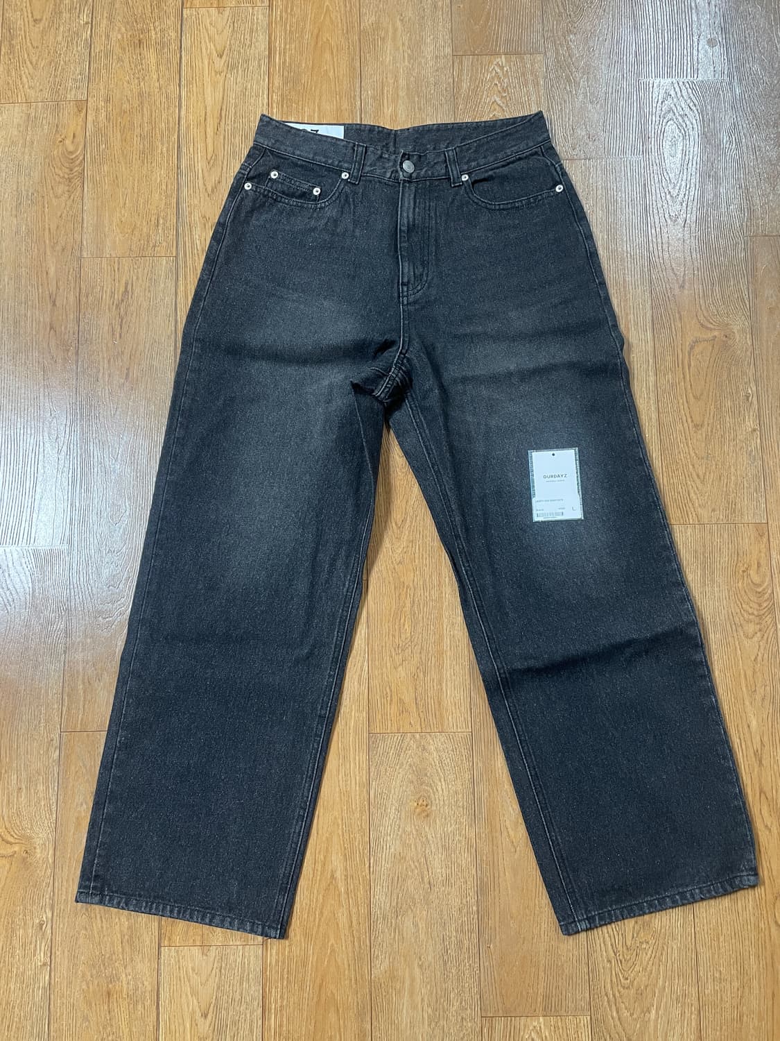 아워데이즈 리버티 와이드 데님 팬츠 블랙 L 새상품 상품이미지7