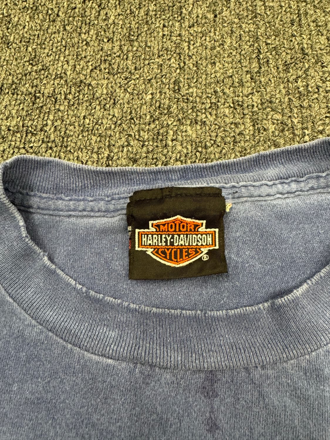 OS)할리데이비슨 빈티지 프린팅 Down Town 포켓 반팔(핀홀) 상품이미지5