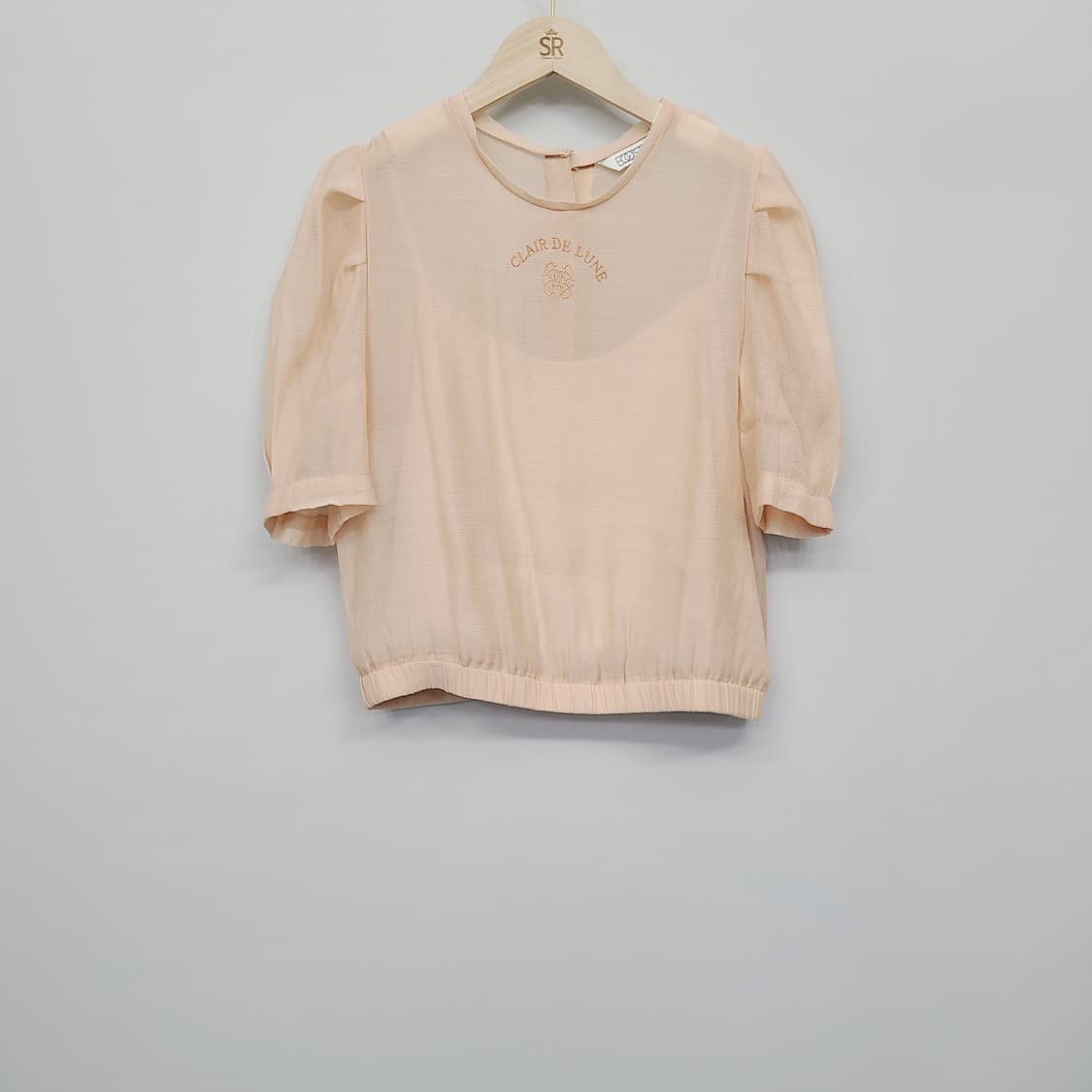 에고이스트 퍼프 소매 크롭 블라우스 (66) 상품이미지2