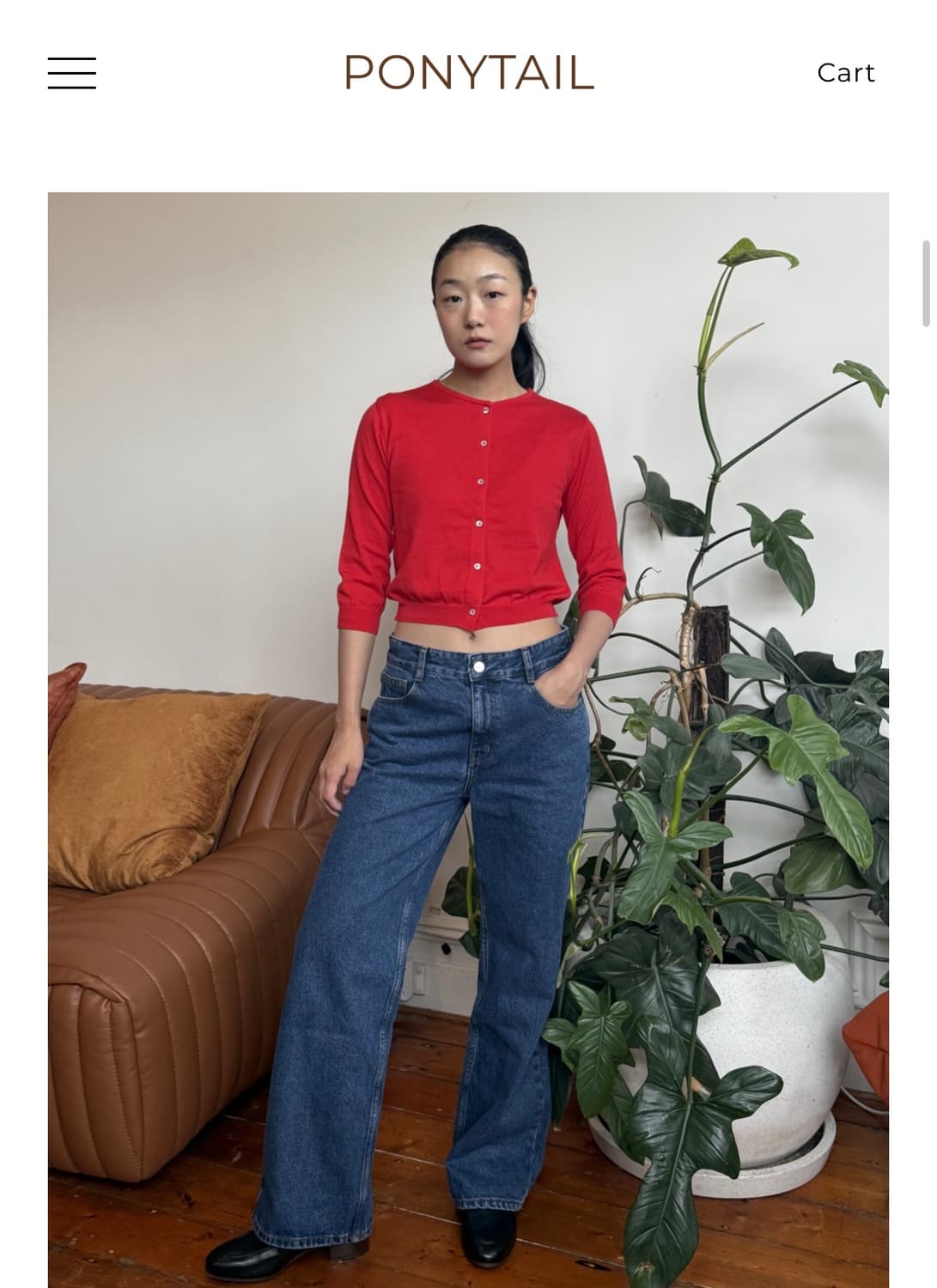 포니테일 PONYTAIL  본 벨라루즈핏진 (S) 상품이미지1