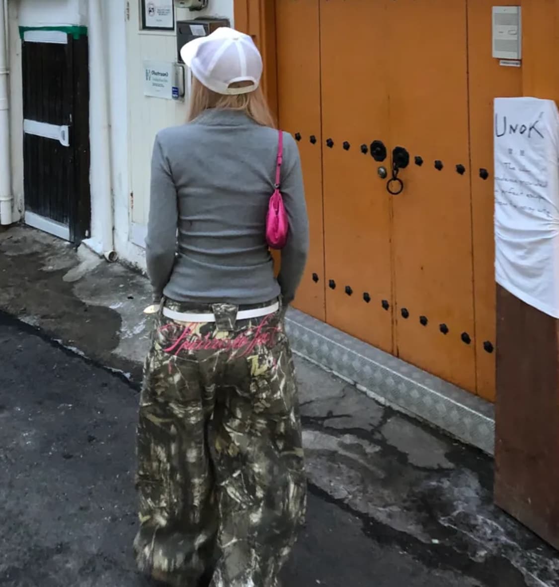 논콜맨션 핑크 레터링 팬츠 상품이미지4