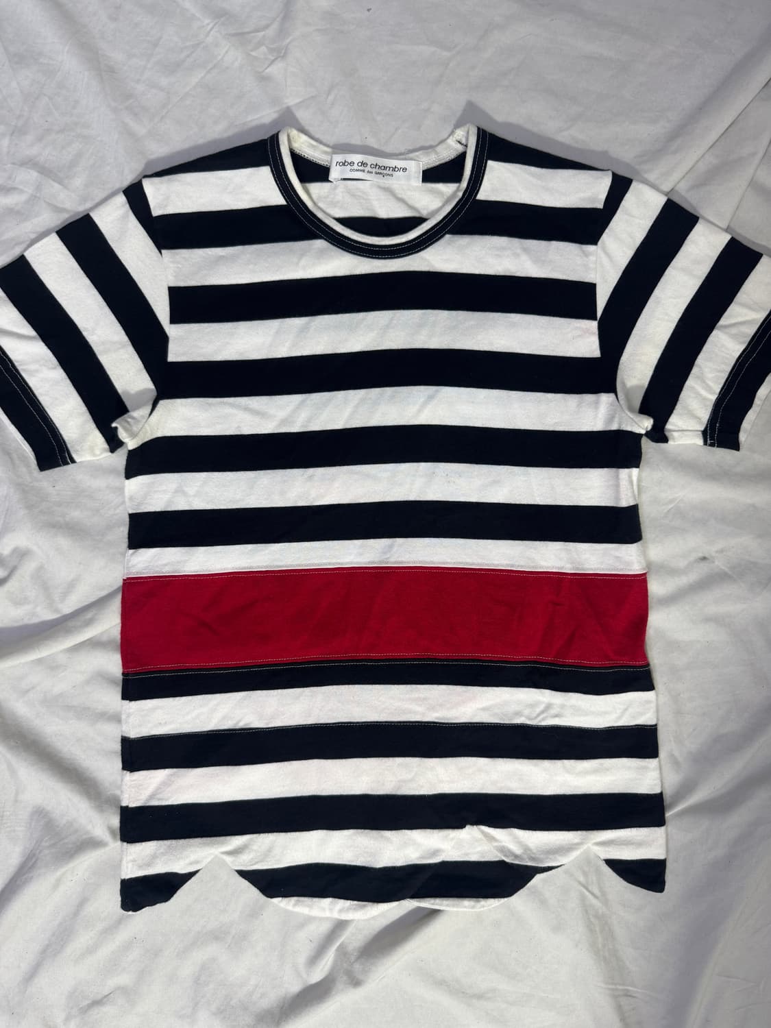 AD2003 꼼데가르송 컷아웃 스트라이프 티셔츠 상품이미지6