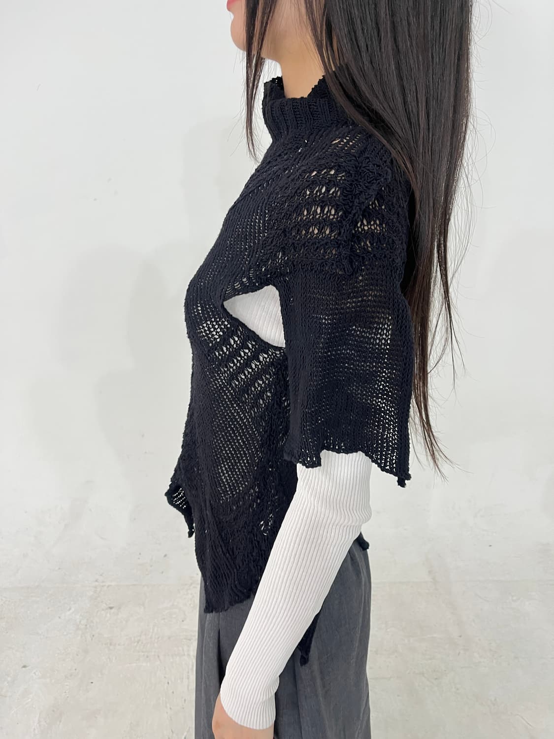 Unique design knit top 상품이미지3