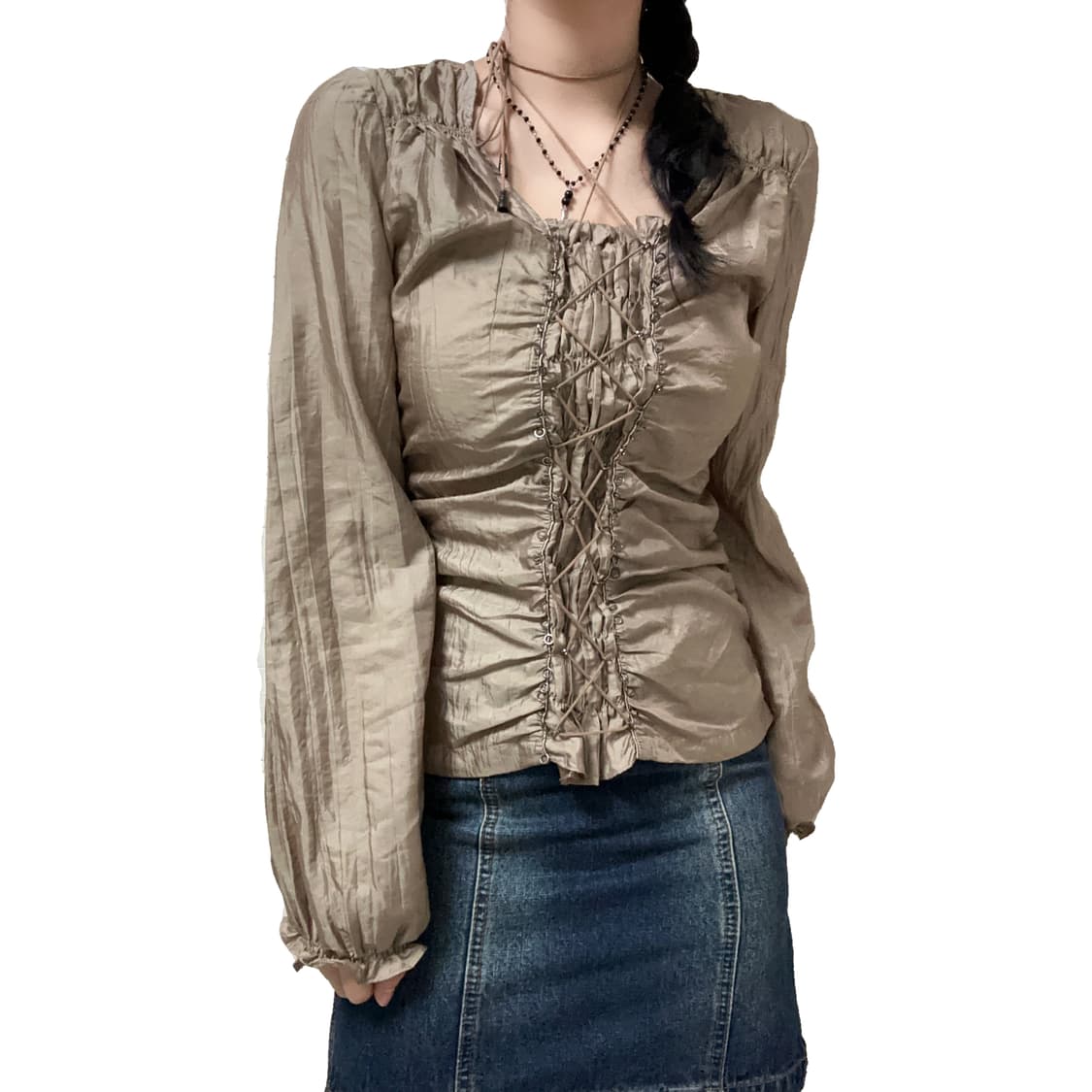 eyelet detail top 상품이미지1