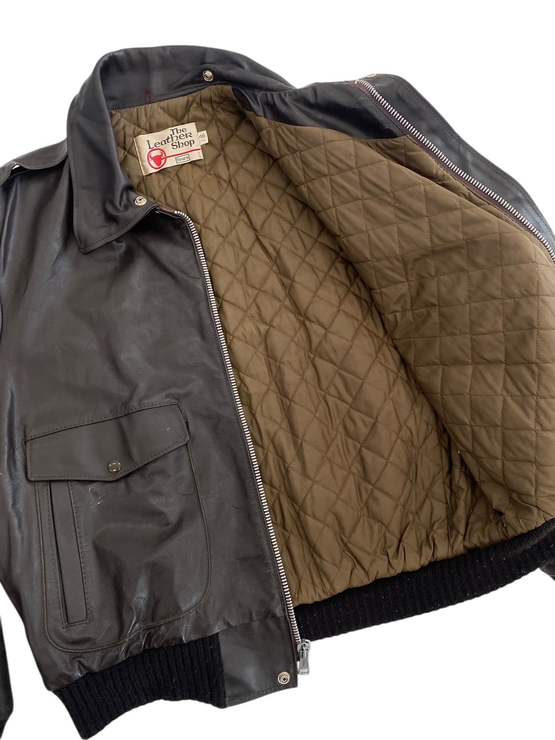 7-80's 시어스 더 레더샵 A-2 플라이트 자켓 상품이미지8