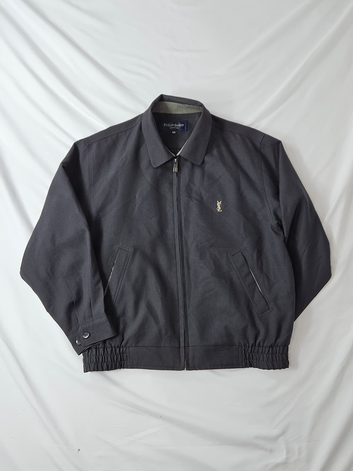 입생로랑 YSL 코튼 블루종 니트 자켓 빈티지 100 정품 상품이미지1
