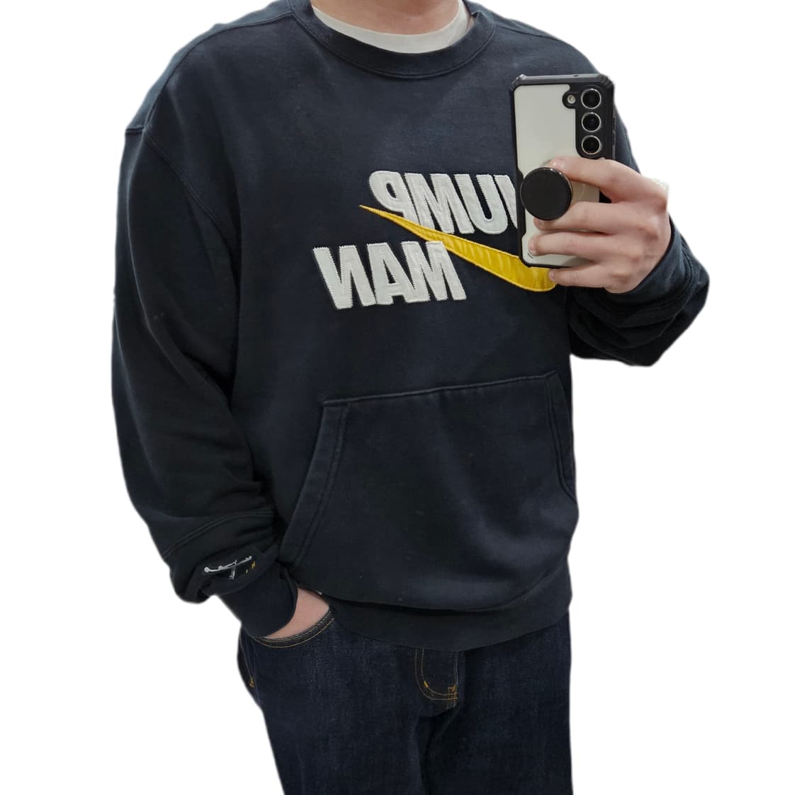 L 100 나이키 조던 빅로고 포켓 맨투맨 상품이미지1