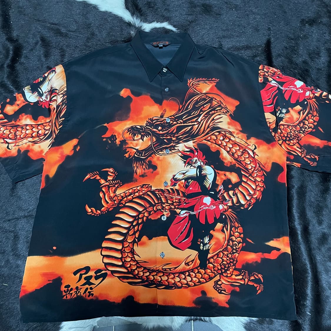 카툰 풀오버 플레임셔츠 상품이미지1