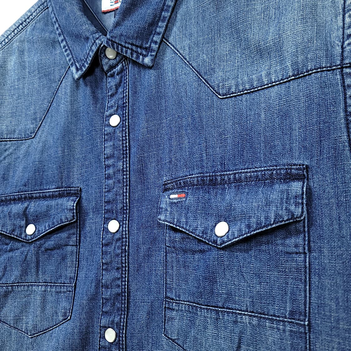 [L] 타미힐피거 진청 웨스턴 데님 긴팔셔츠 상품이미지4