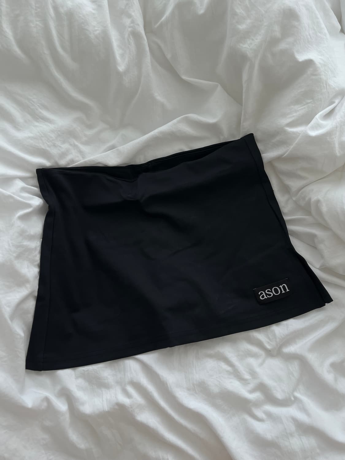 애즈온 블랙 미니 스커트  상품이미지1