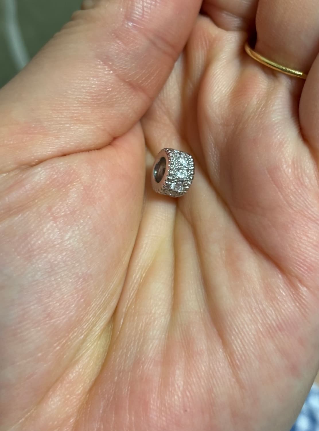 [새제품] 14k 원통 펜던트 랩다이아 화이트골드 상품이미지4