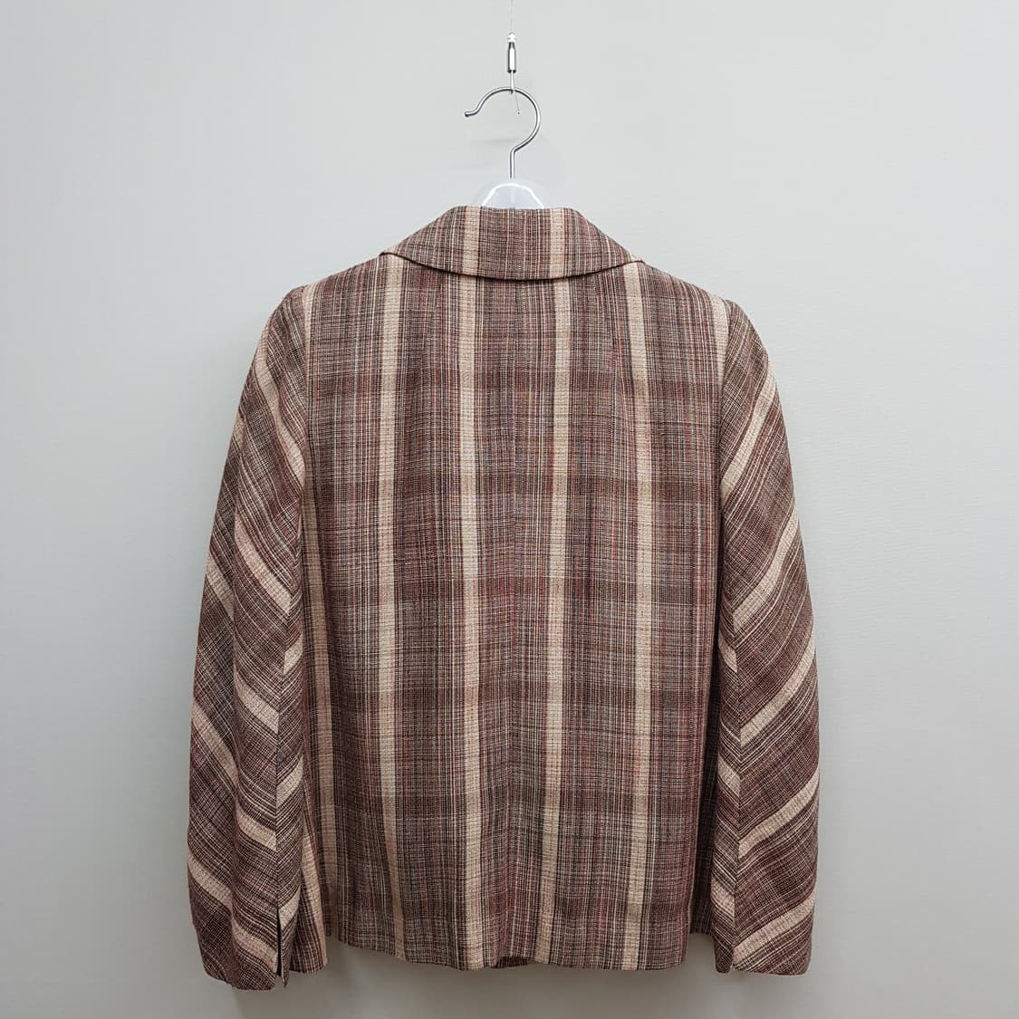 미샤 MICHAA 2022 체크 테일러드 자켓 85-97-160사이즈 상품이미지5