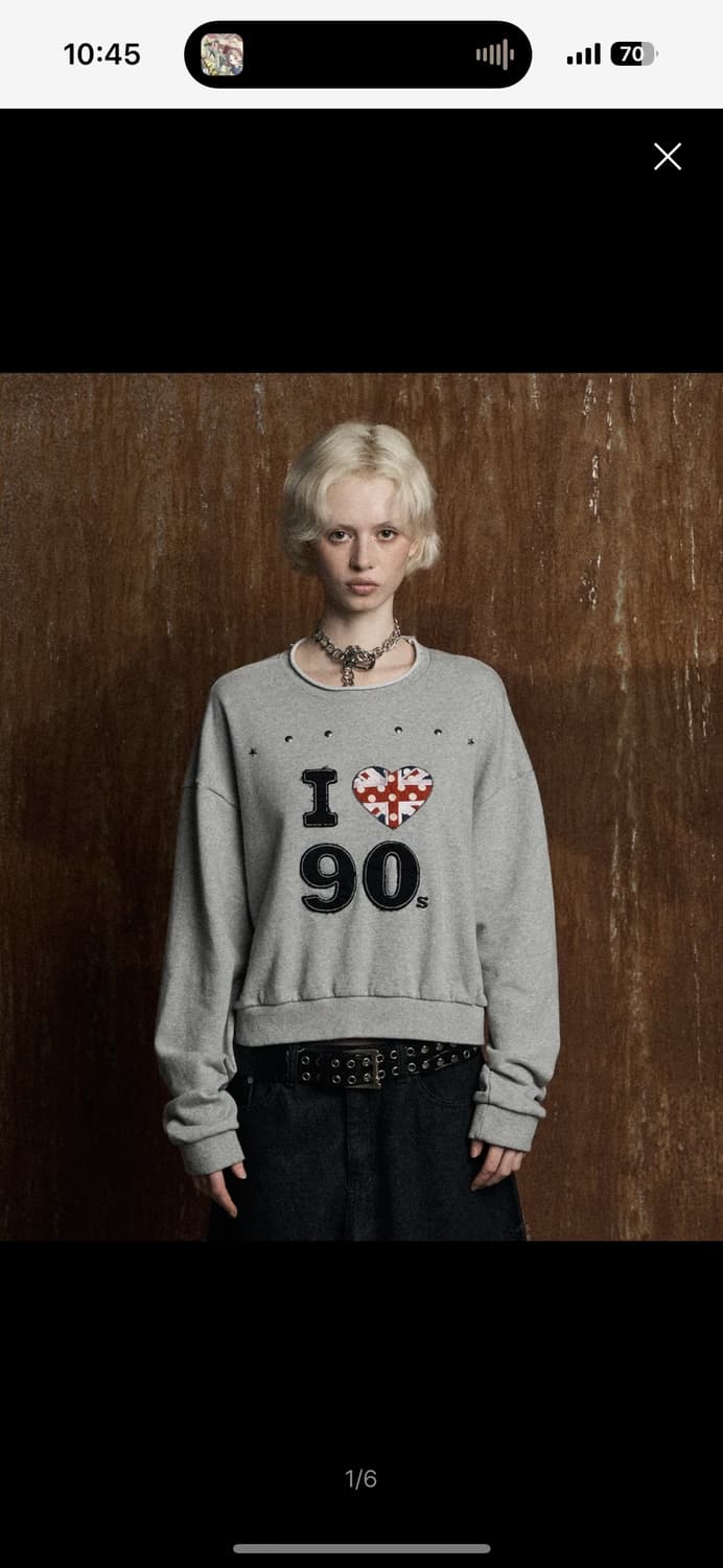 런던파퓸스아카이브 I LOVE 90S 닷 스웻셔츠 상품이미지1