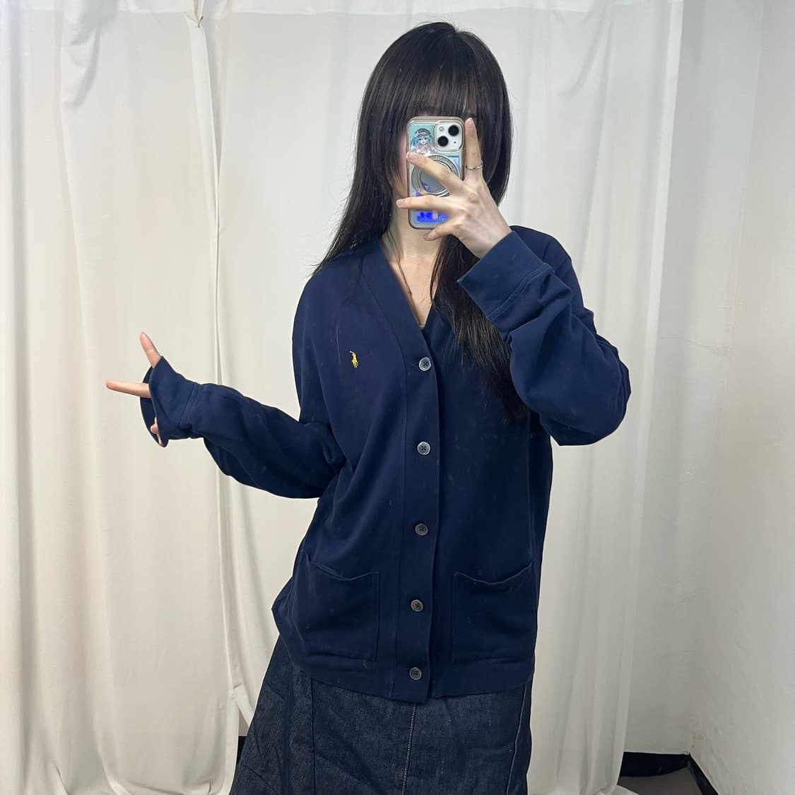 Polo Ralph Lauren navy cardigan  상품이미지2
