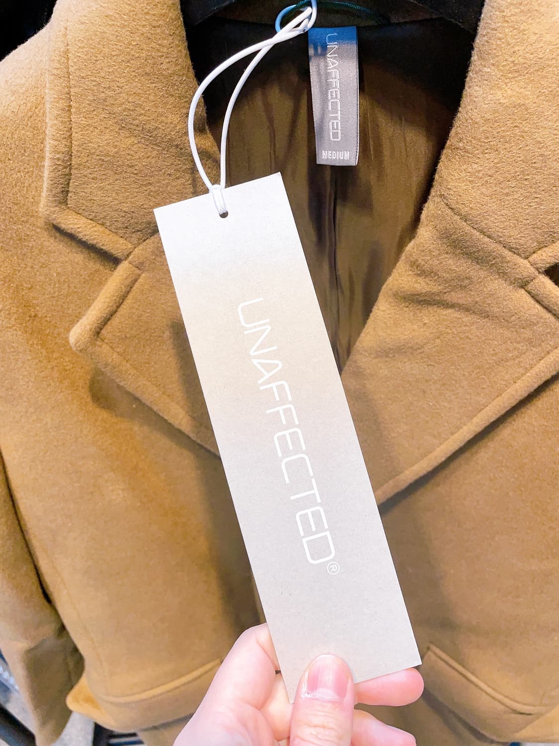 (정품/새상품) 언어펙티드 남성 카멜 캐시미어 울 롱 코트 상품이미지3