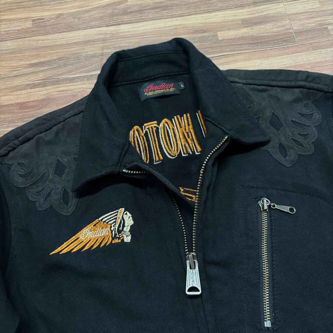 인디언 모터사이클 웨스턴 바이크 싱글 코튼 라이더 자켓 상품이미지2
