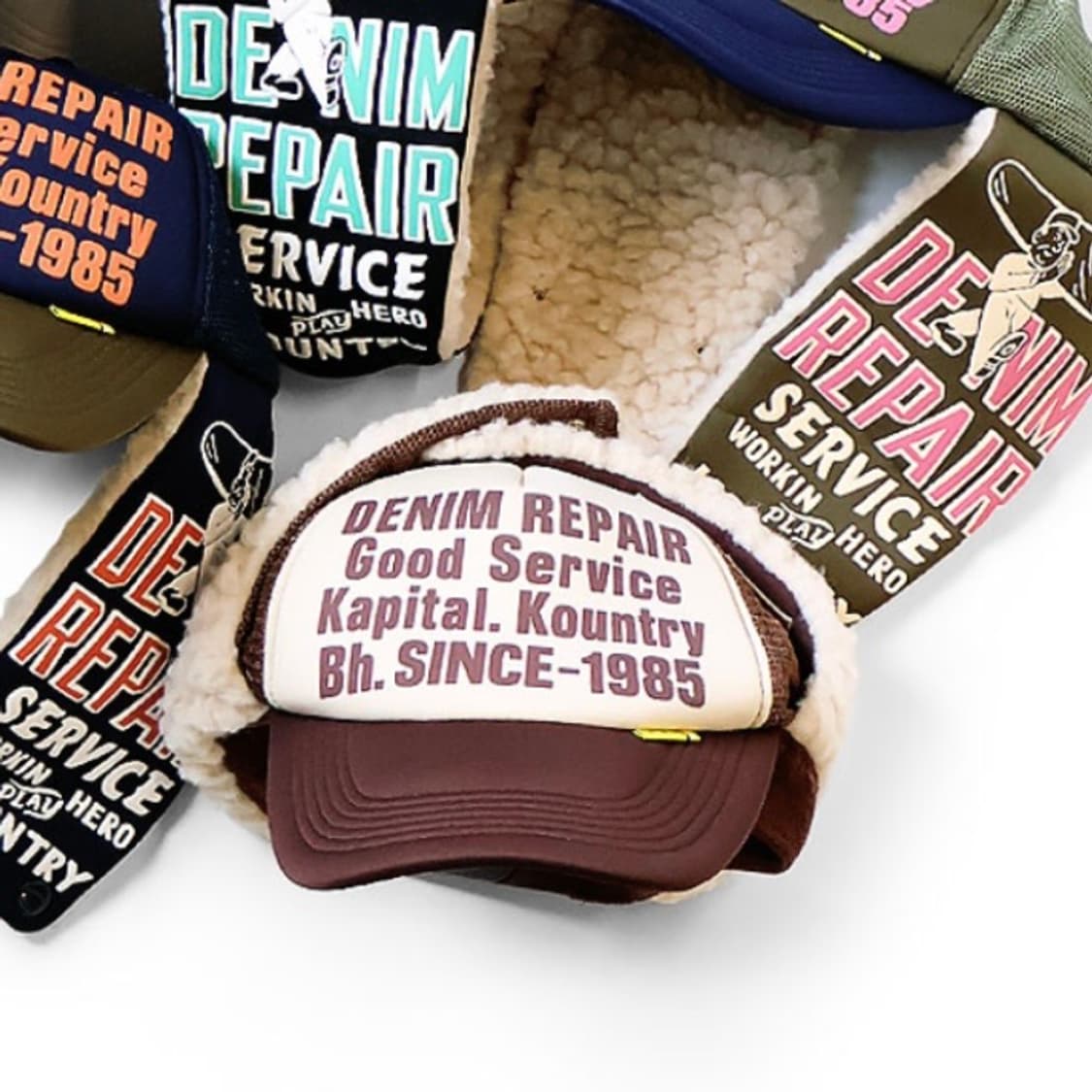 [품절제품/미개봉새상품] kapital 캐피탈 리페어 럼버 트랙 캡 모자 상품이미지2