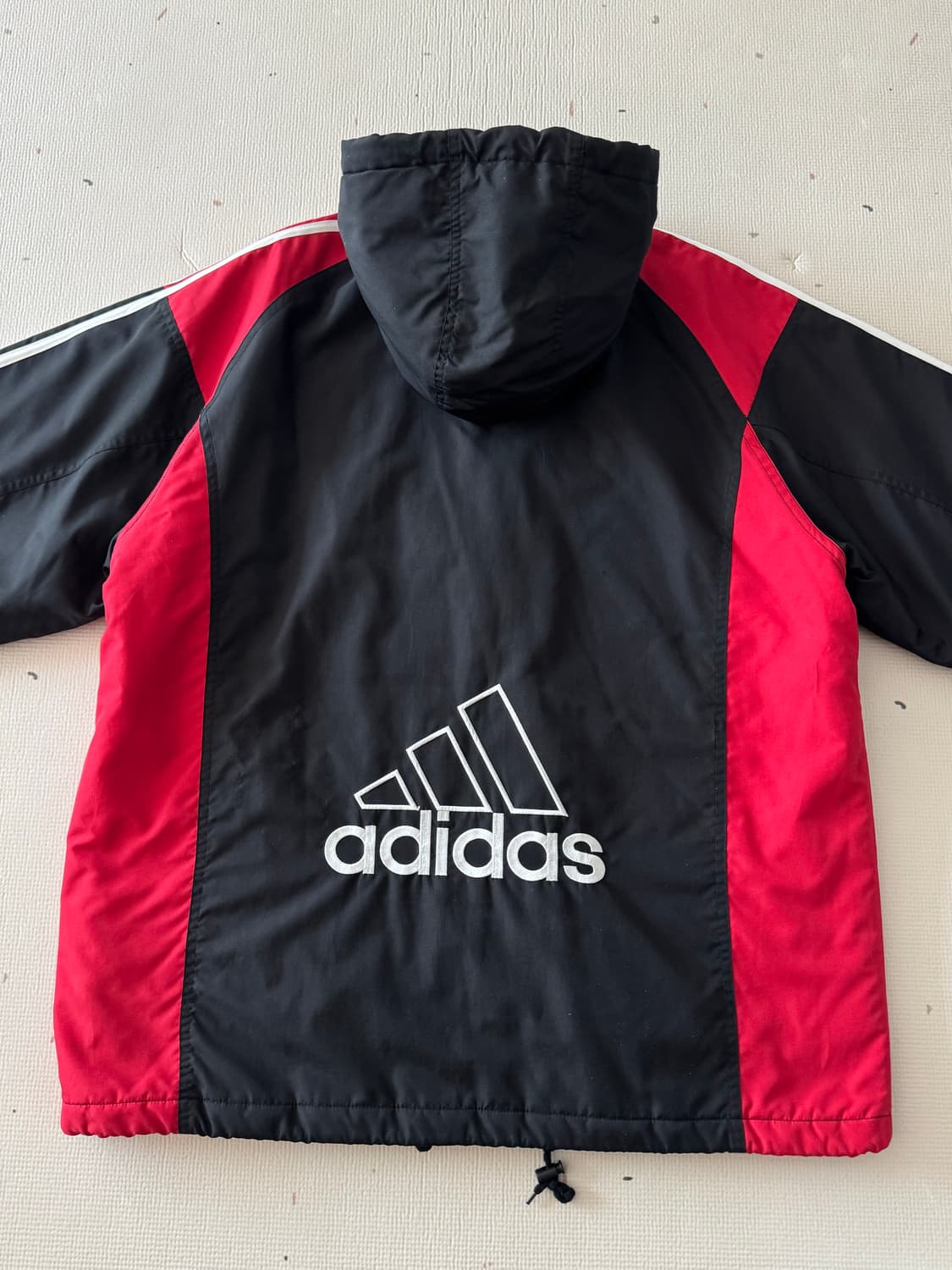 아디다스 00s 올드스쿨 검빨 빅로고 후드점퍼 상품이미지2