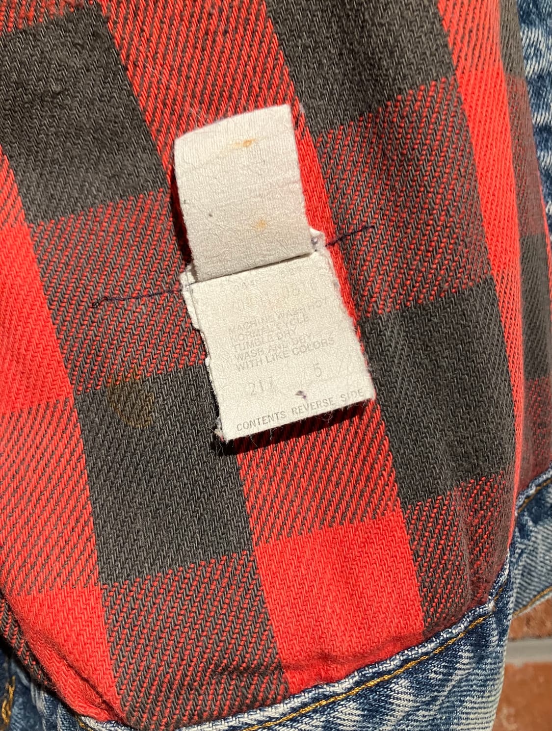 80s USA 빈티지 리바이스 3세대 버팔로 안감 데님 트러커 자켓 상품이미지10