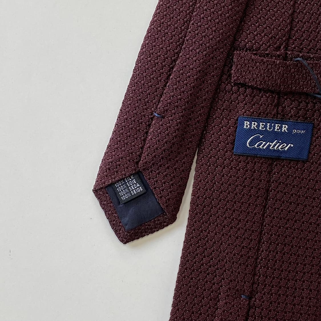 택달린 미사용 Cartier(까르띠에) Breuer(브뢰어) 정품 넥타이 상품이미지6