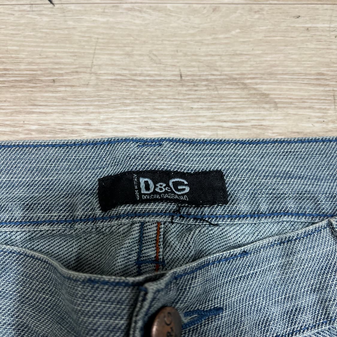 돌체앤가바나 D&G 남성 빈티지 워싱 데님팬츠 청바지 [연청] 38 상품이미지4