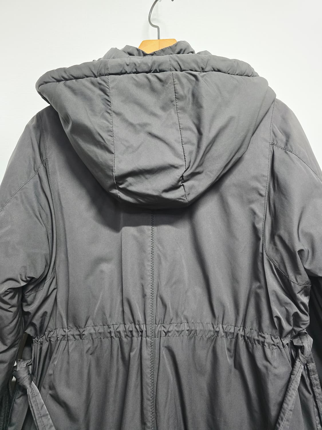 sj wani 블랙 후드 구스다운롱패딩 상품이미지6