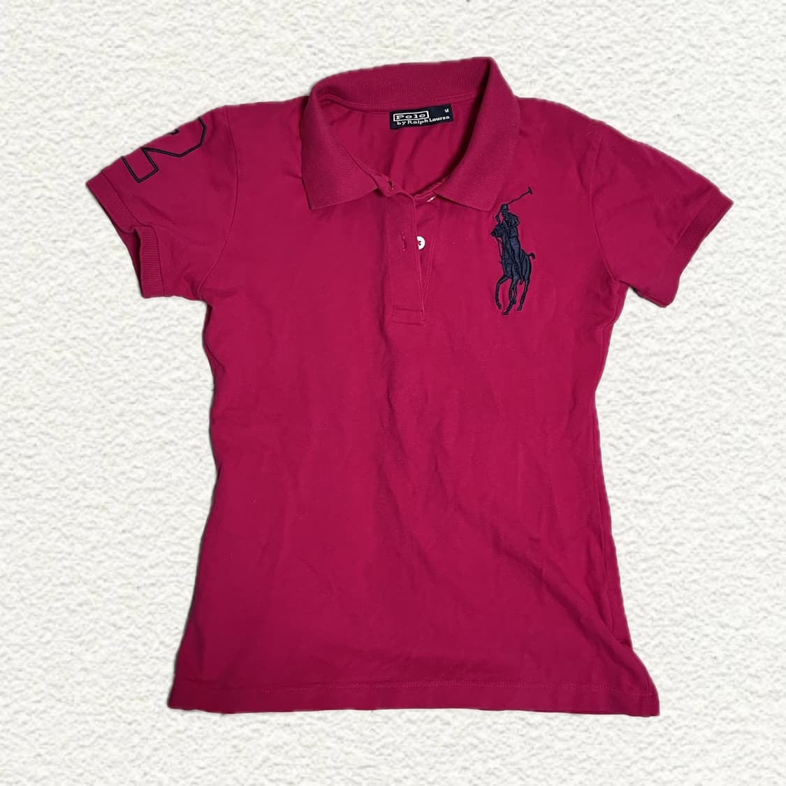 폴로 랄프로렌 핫핑크 빅포니 카라티 M 상품이미지1
