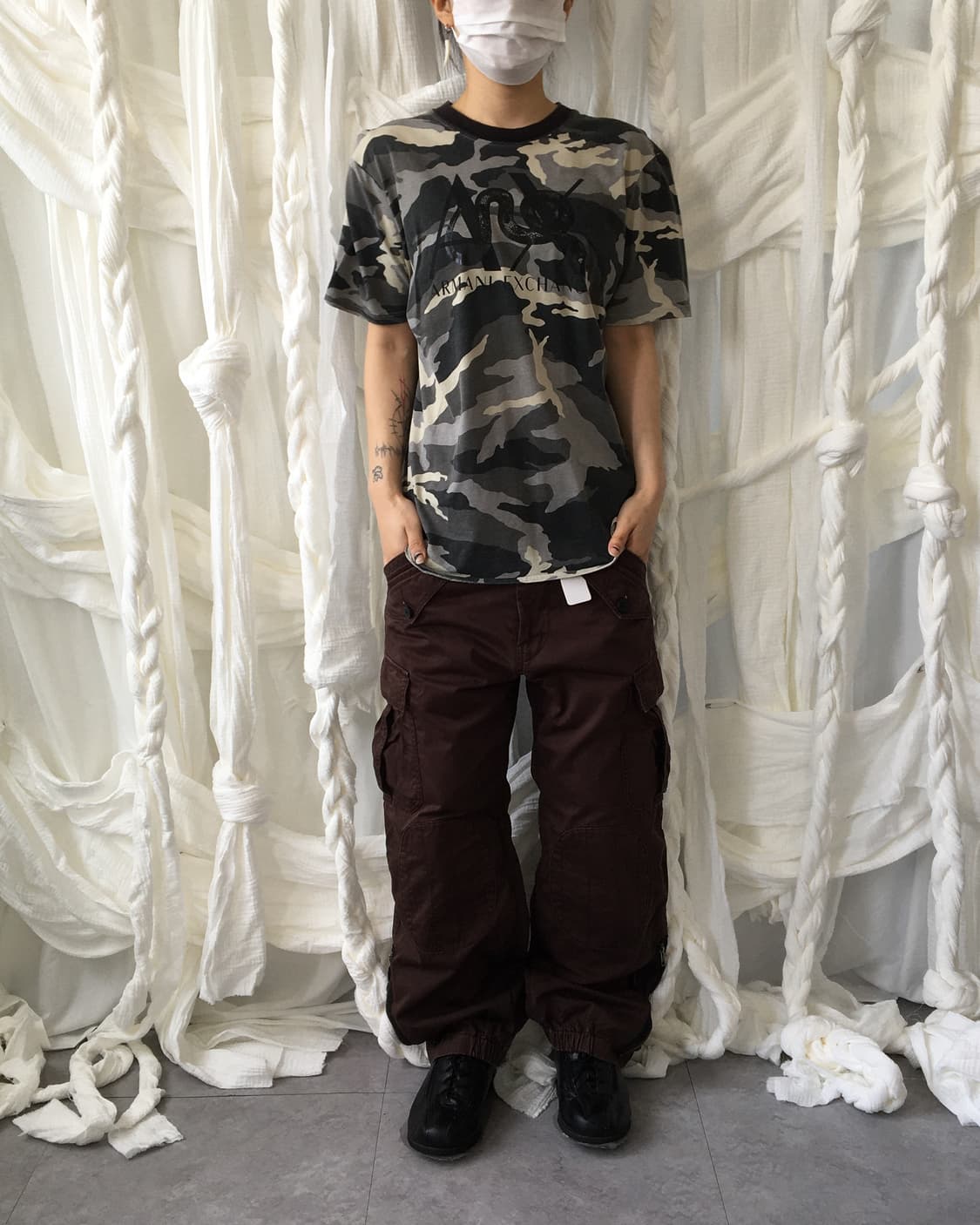 Armani exchange camo pattern t shirt 상품이미지1