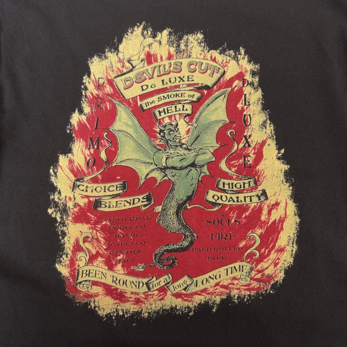 90s USA lucky brand 페이딩 데빌 악마 롱슬리브 상품이미지7