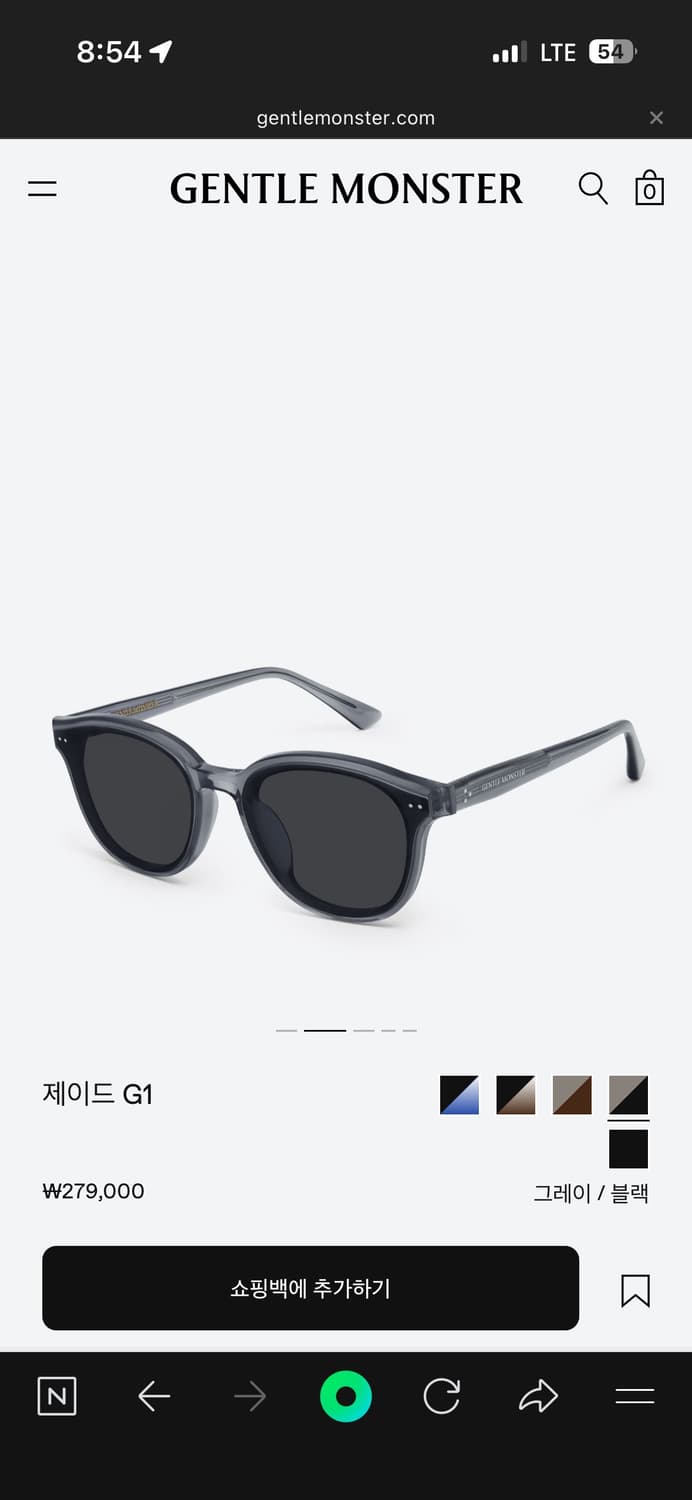 젠틀몬스터 제이드 G1 선글라스 그레이블랙 상품이미지2