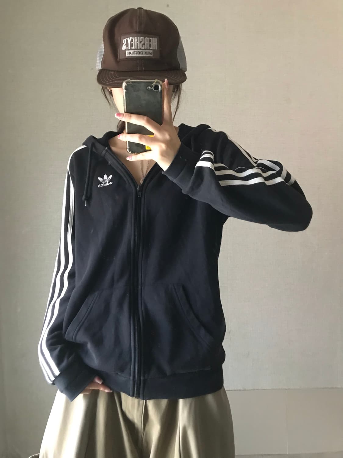 아디다스 블랙 후드집업 상품이미지1