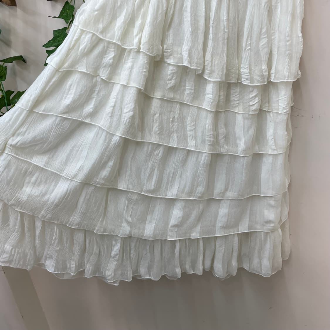 화이트 캉캉 모리 포레스트 숲 여리 엔젤 페어리 롱스커트 🏠 상품이미지3