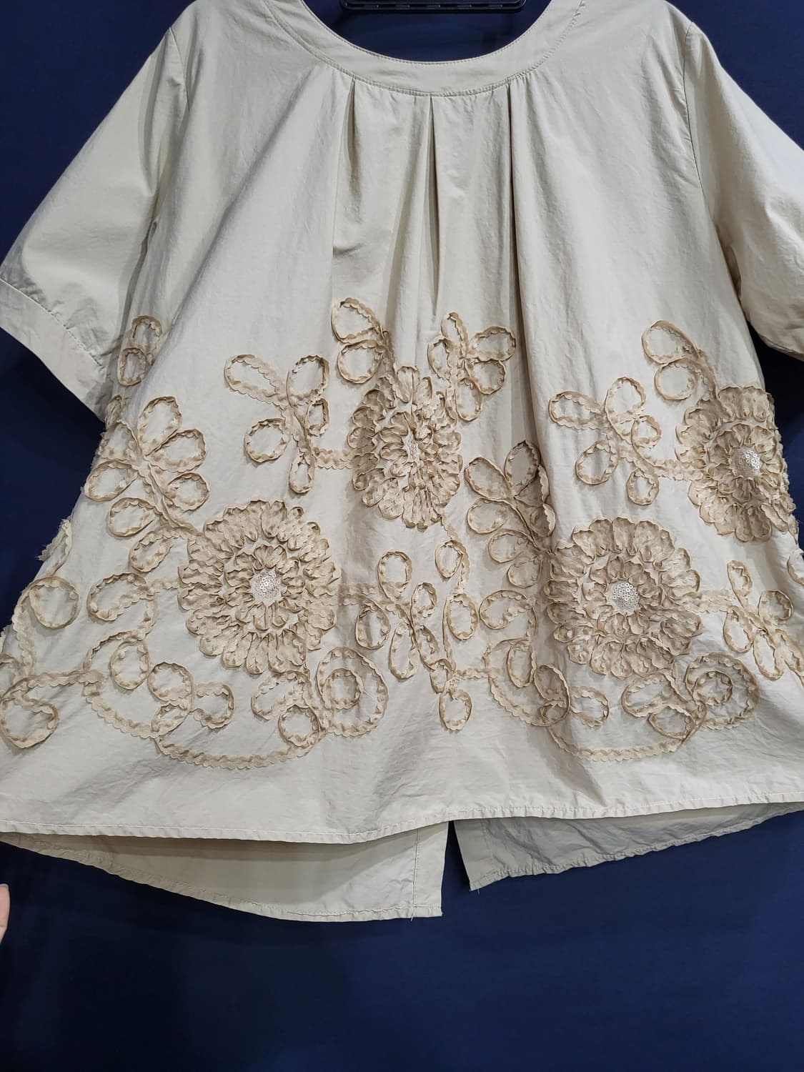 코튼면 A라인 블라우스 상품이미지3