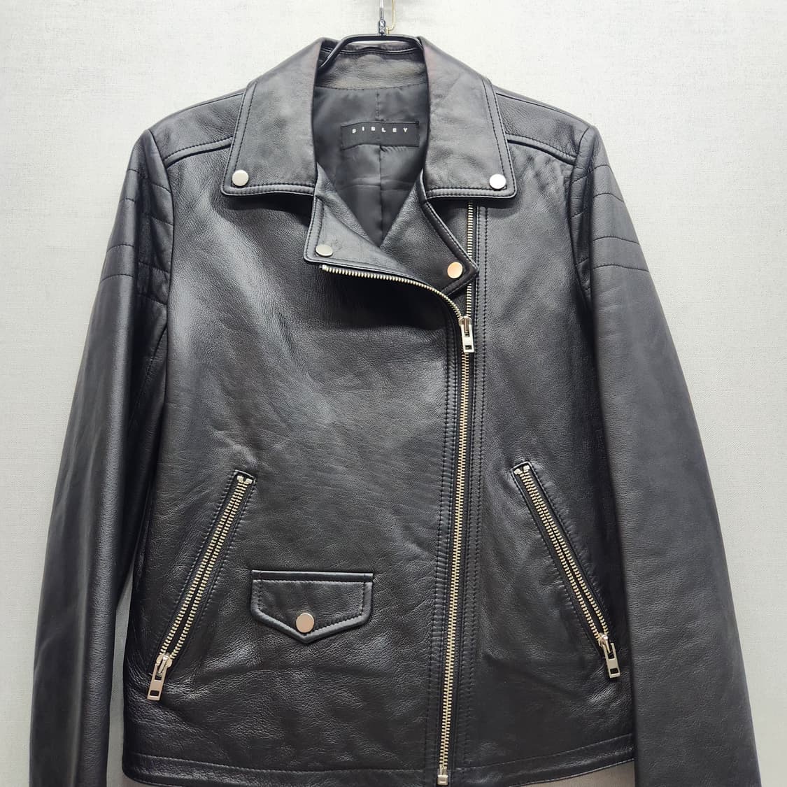 시슬리 양가죽100% 라이더 가죽자켓 42(S) 상품이미지3