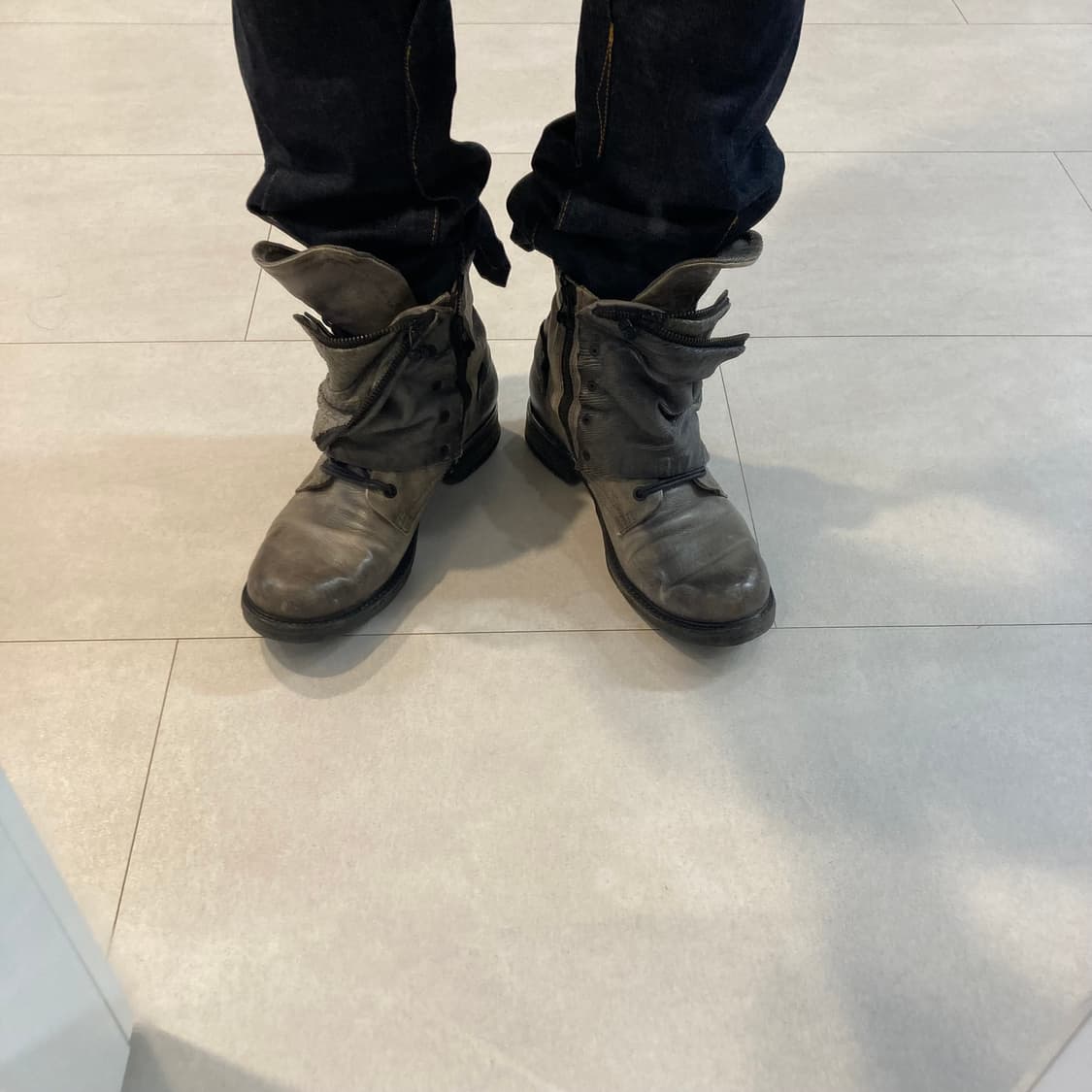 A.S.98 드레이프 랩 레더 부츠 상품이미지2