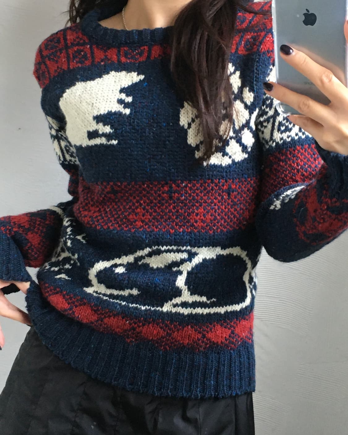 Thom Browne 톰브라운 애니멀패턴 사선완장 모헤어울 니트 상품이미지10