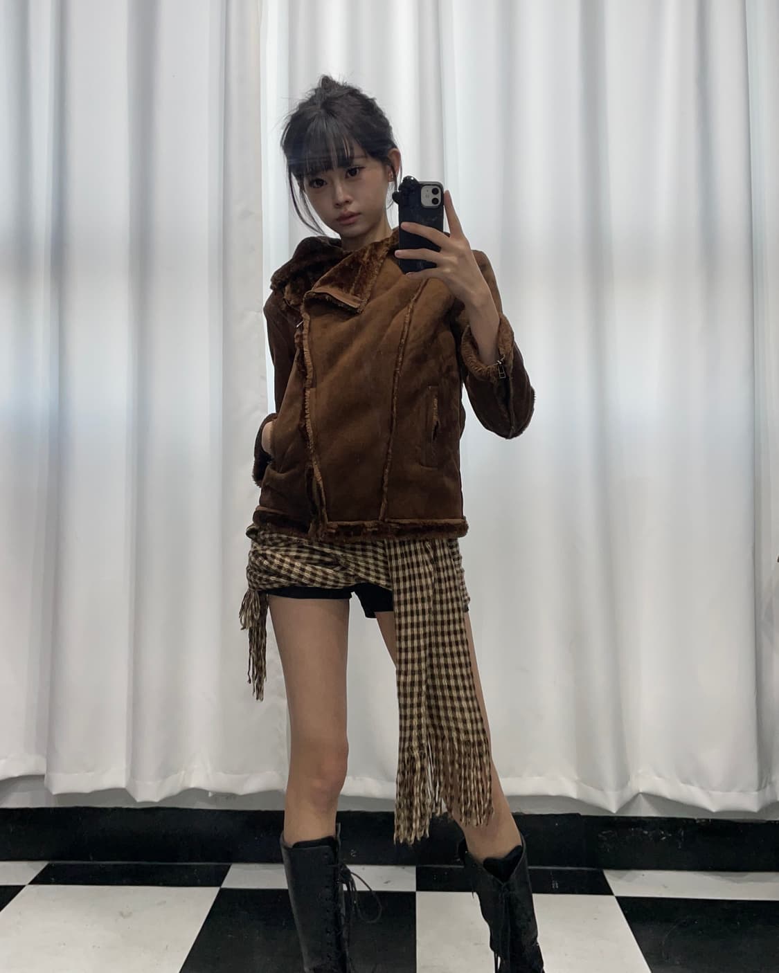 🎸다크 브라운 무스탕 자켓🎸 상품이미지2