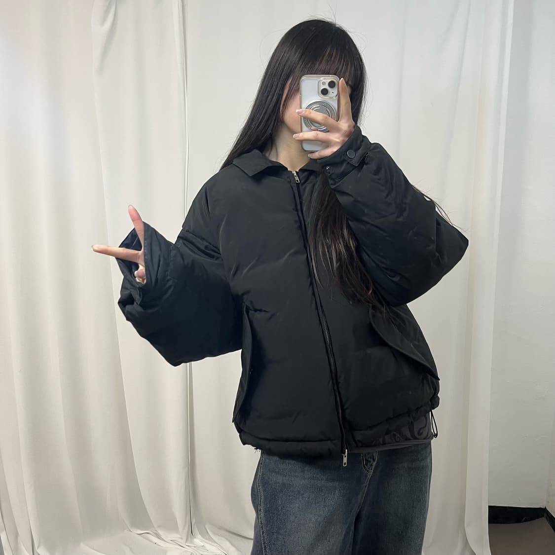 Lafudge Store Black Puffer Jacket 상품이미지2