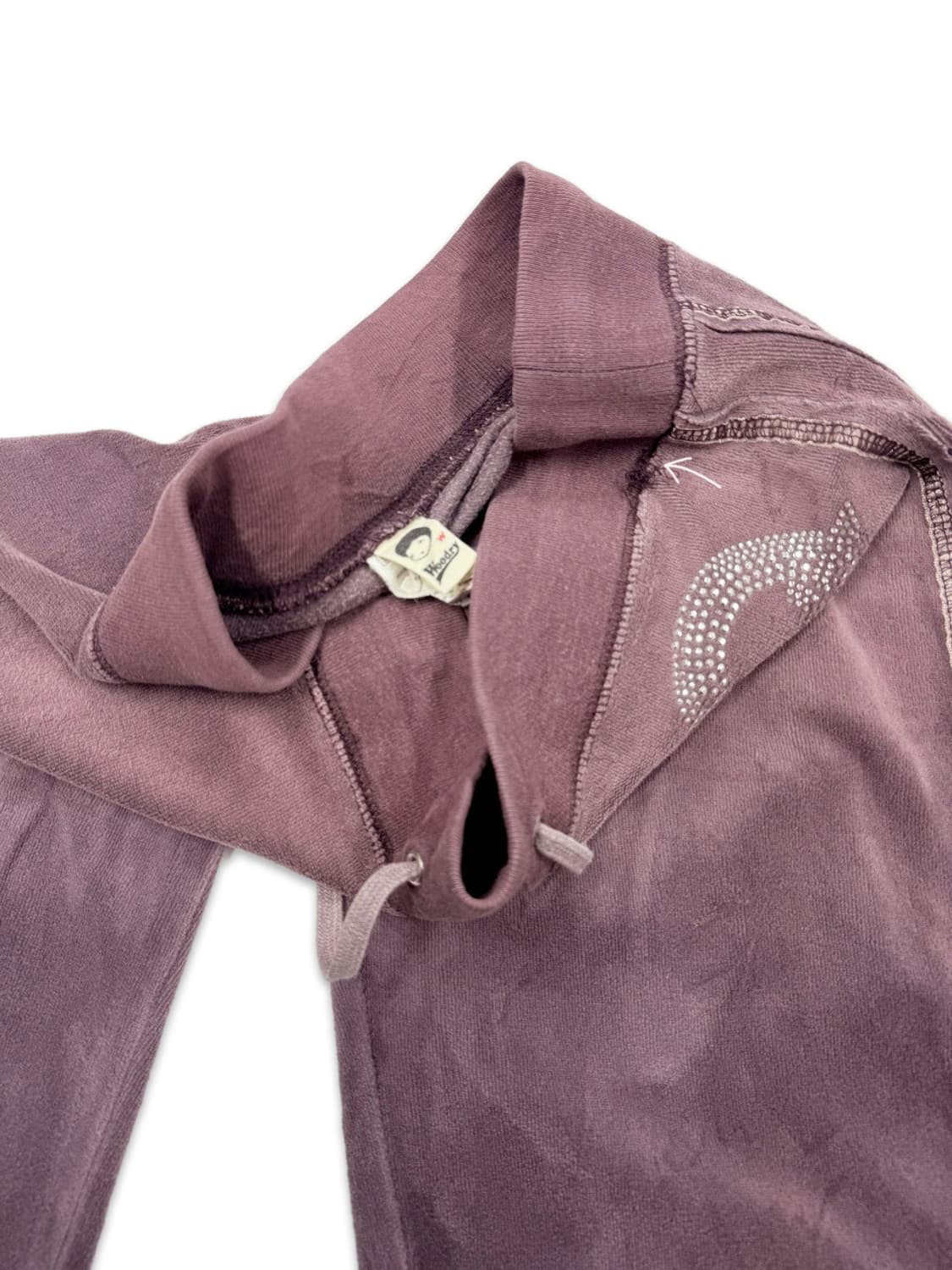 빈티지 퍼플 벨벳 로우라이즈 부츠컷 팬츠 상품이미지4