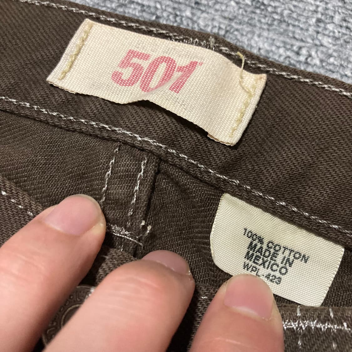 LEVI'S 리바이스 501 브라운 데님 팬츠 상품이미지7