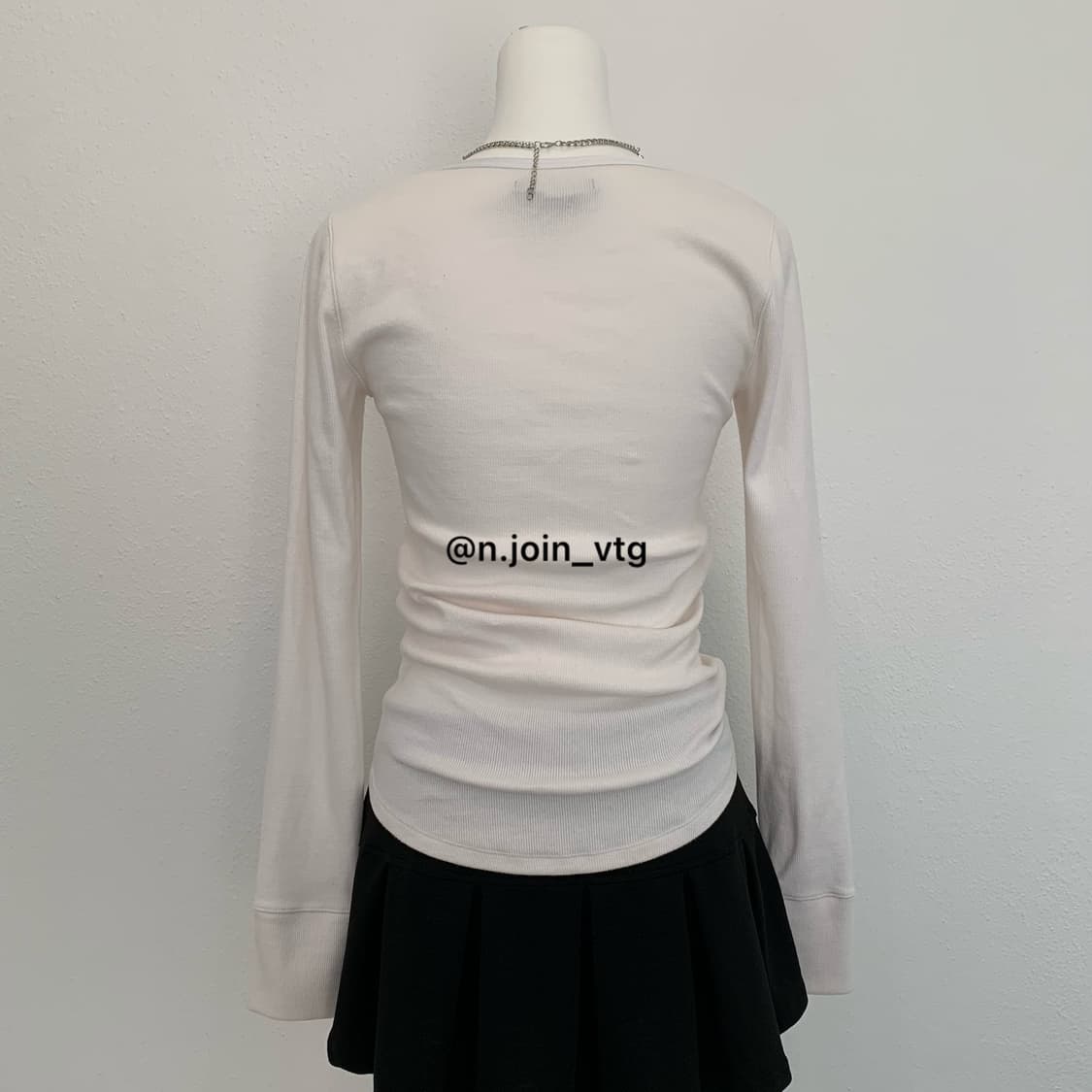 아베크롬비 헨리넥 크림 아이보리 롱슬리브 상품이미지4