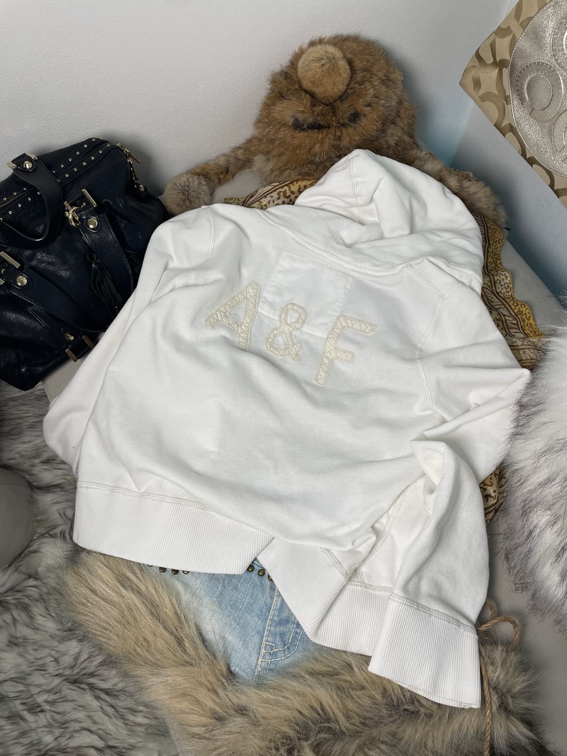 아베크롬비 화이트 후드 가디건 집업 상품이미지3