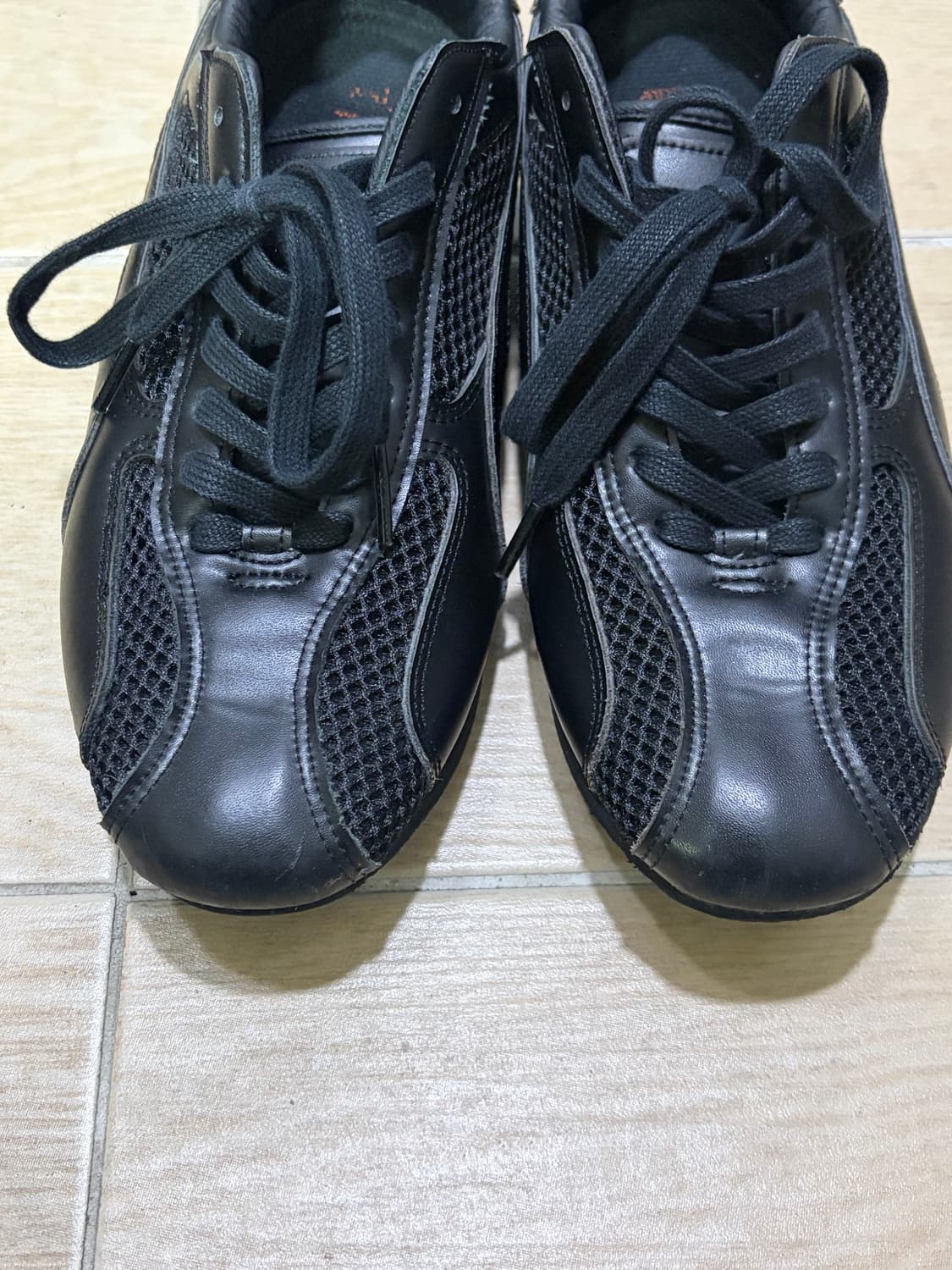 야세 스파이더 레더 스니커즈 블랙 240 상품이미지6